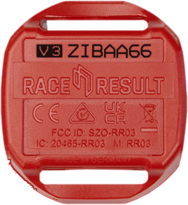 Red RACE RESULT active transponder chip